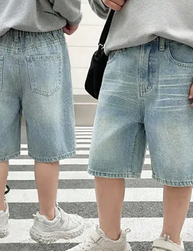 Pantalones cortos vaqueros azules sueltos y frescos de diseño versátil, estilo vintage y cómodo para uso diario, primavera y verano, festivales y s - Shein - FashionsVida