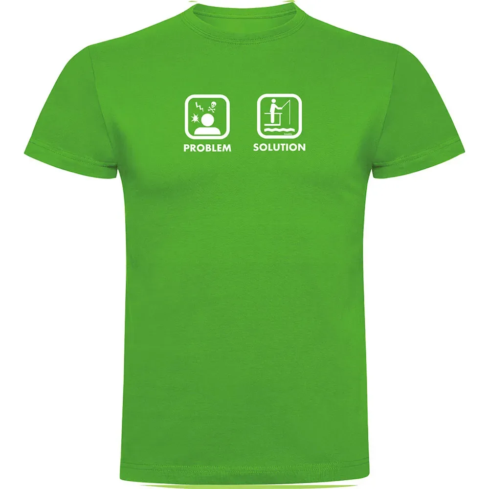 Problem Solution Fish Short Sleeve T-shirt Green S Men - Kruskis - FashionsVida