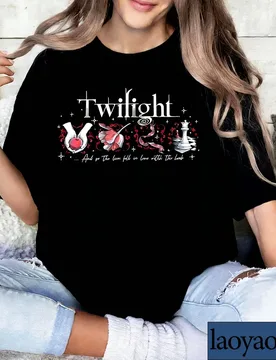 Twilight Inspired Shirt Book Cover Aesthetic Tee Vampire Romance Fan Gift Graphic T Shirts Unisex Men Clothing Cotton Tee Tops - Aliexpress - FashionsVida