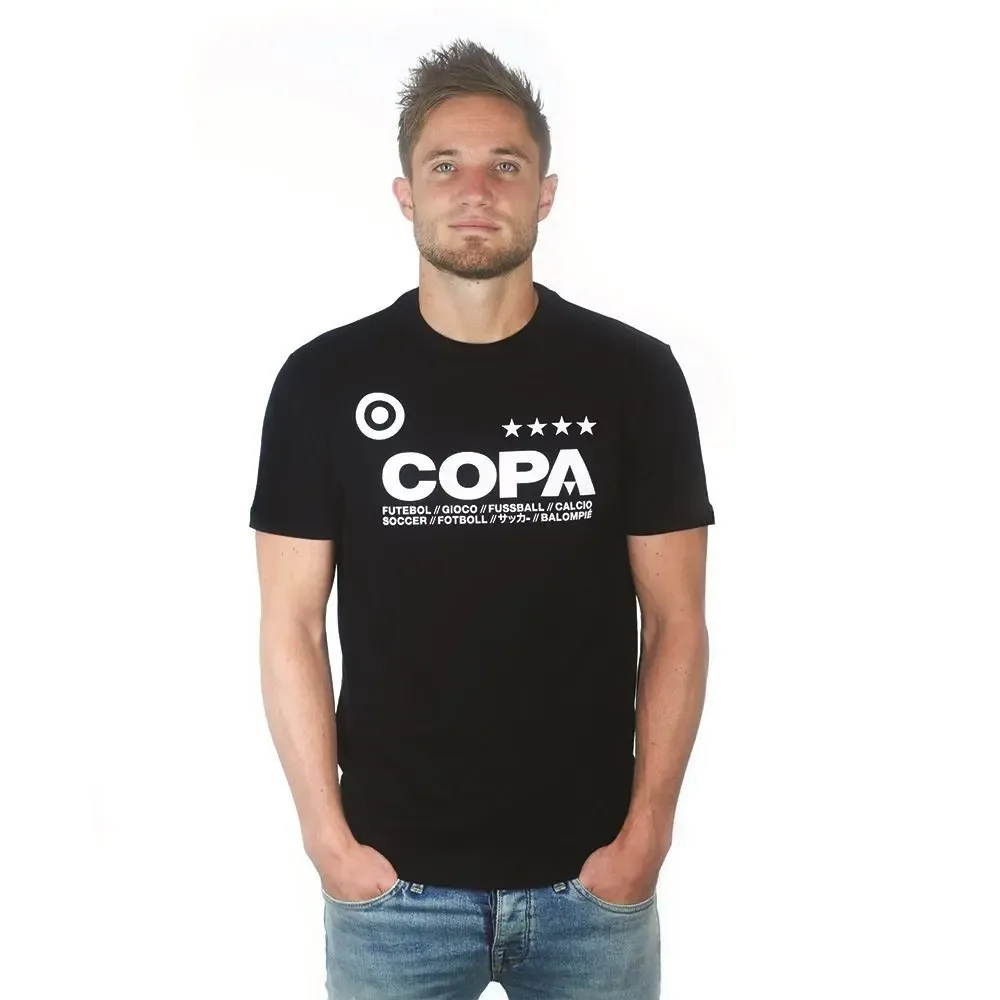 T-shirt Basic - Noir - male - Size: S - Copa Football - FashionsVida