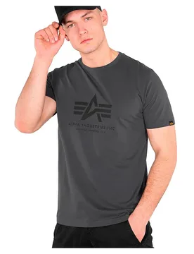 Industries T-shirt à Manches Courtes Basic Greyblack / Black M - ALPHA - FashionsVida