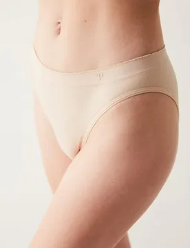 Womens Mid-Waist Jersey Brief - Beige - Size Small/medium - Penti - FashionsVida