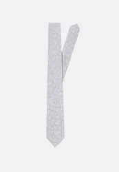 Breit (7cm) Krawatte Kleinmuster Grau ****