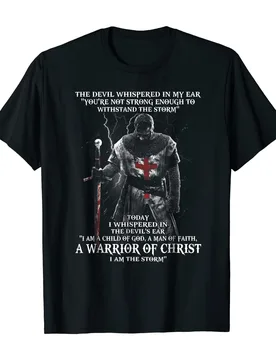A Warrior Of Christ T-Shirt Men's 100% Cotton Casual T-shirts Loose Top Size S-3XL - Aliexpress - FashionsVida