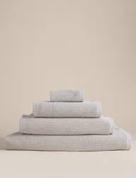Pure Cotton Rice Weave Bath Towel Dove
