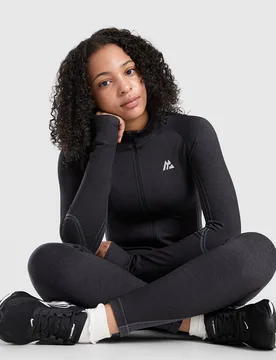 Girls' Harmony Seamless Full Zip Top Junior, Schwarz - unisex - Size: L - MONTIREX - FashionsVida
