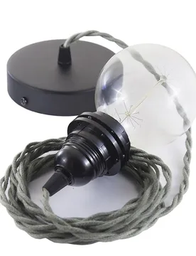 Cables Lampe Suspendue Pendel Pour Abat-jour Tc63 1 M Greyish Green / Black One Size - Creative - FashionsVida