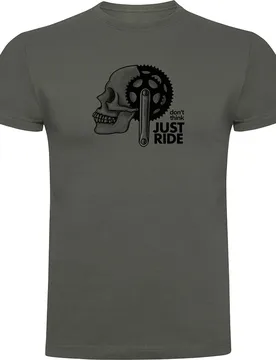 Maglietta A Maniche Corte Just Ride Dark Army Green - Kruskis - FashionsVida