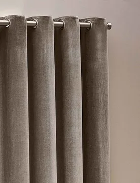Chenille Blackout Pencil Pleat Curtains Grey - YARD - FashionsVida