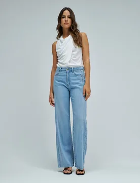 Vaqueros wide leg de mujer - Salsa Jeans - FashionsVida