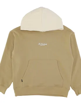 Felpa Cappuccio Uomo Rich Pullover Khaki - The Hundreds - FashionsVida