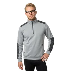 Sweat à Demi-zip Cushy Grey Silver M
