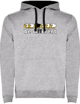 Sweat à Capuche Be Different Skate Two-colour Heather Grey / Black XL - Kruskis - FashionsVida