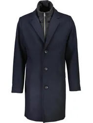 Detachable collar lapel coat male