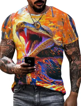Christmas Rainbow Print Men's 3D Printed Short-Sleeve T-Shirt - Full-Body Print Men's Top - Aliexpress - FashionsVida