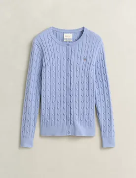 STRETCH COTTON CABLE CARDIGAN feale - M - FashionsVida