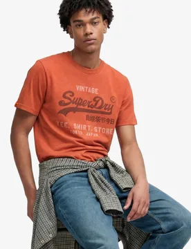 Superdry Herren Vintage Logo Heritage Relaxed T-shirt Orange - Größe: XL - 39.99 - FashionsVida