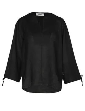 Ecoalf Leinenbluse JENA nero S - Ecoalf - FashionsVida