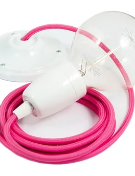 Cables Suspension Luminaire Rm08 1 M Fuchsia / White One Size - Creative - FashionsVida