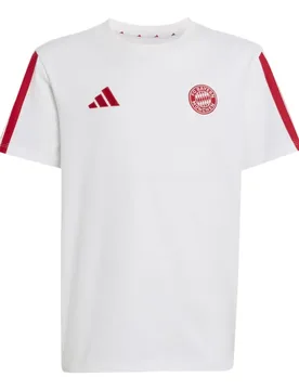 T-shirt à Manches Courtes Fc Bayern Munich White / Better Scarlet 13-14 Années Garçon,Fille - Adidas - FashionsVida
