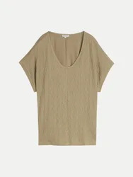 Loose Fit T-Shirt Beige L