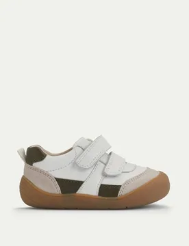 Kids' Leather Riptape Trainers (3 Small - 7 Small) White Mix male - Start-Rite - FashionsVida