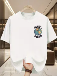 Go Make Disciples of All Nations" Bible Verse Christians T-Shirt 100% Cotton O-Neck Short Sleeve Summer Casual Mens T-shirt
