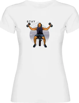 T-shirt à Manches Courtes Stay Strong White L - Kruskis - FashionsVida