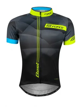 Maglia ciclismo BEST nero fluo - FORCE - FashionsVida