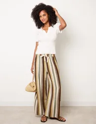 Striped Wide Leg Trousers - S/M / MULTI - female