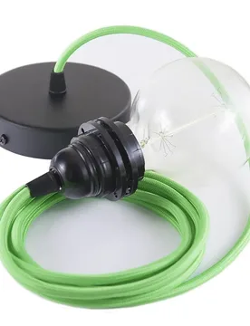 Cables Lampe Suspendue Pendel Pour Abat-jour Rm18 50 Cm Green Lime / Black One Size - Creative - FashionsVida