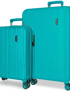Juego de maletas (cabina y mediana) Wood con capacidad de 102L - Movom - FashionsVida