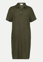 Polokleid Strukturiert Grün 42