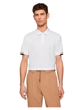 Polo A Maniche Corte Parlay 17 10228870 White S - BOSS - FashionsVida