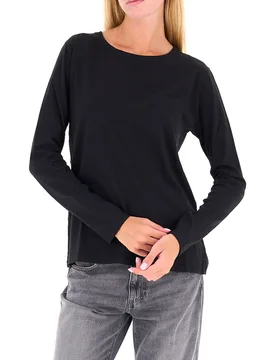 T-shirt maniche lunghe NERO UNI - VICOLO - FashionsVida
