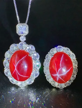 Jewelry: European Pigeon Blood Red Corundum Hexagonal Starlight Vintage Set15*20 - Aliexpress - FashionsVida