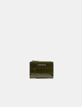 Kartenetui mit Krokoprägung Khaki OS - Stradivarius - FashionsVida