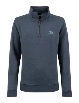 Weird Fish Avery 1/4 Zip Sweatshirt Size 22 - sale all-sale sale womens women women all-womens women sweatshirts-hoodies women sweatshirts-hoodies hoo - Navy - FashionsVida