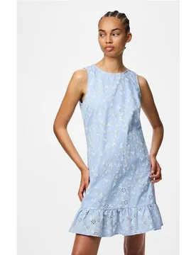 Vestido corto sin mangas de flores de mujer - Pieces - FashionsVida