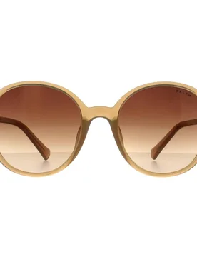 Women's Round Shiny Milky Light Brown Gradient RA5297U Sunglasses - Brown - Size: One Size - Ralph by Ralph Lauren - FashionsVida