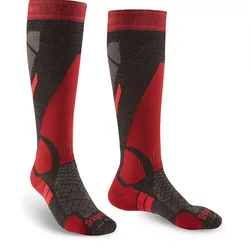 Chaussettes Longues Lightweight Merino Performance Graphite / Red EU 44-47