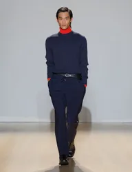 Wool Blend Performance Trousers Dark Navy male