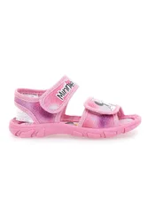 Sandali rosa con stampa Minnie e chiusura a strappo D3010533T 27