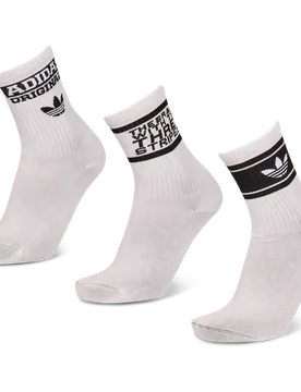 Mid Cut Crew 3 Pack Unisex - Calze Bianco - Taglia 34-36 34-36 - Adidas - FashionsVida