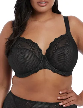Womens Charley Stretch Plunge Bra - Black Polyamide - Size 38hh - Elomi - FashionsVida
