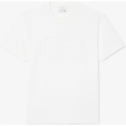 Camiseta unisex de algodón grueso marca en relieve en de manga corta