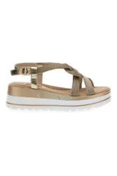 Sandali Platino Con Platform di 5,5 Cm 495 38