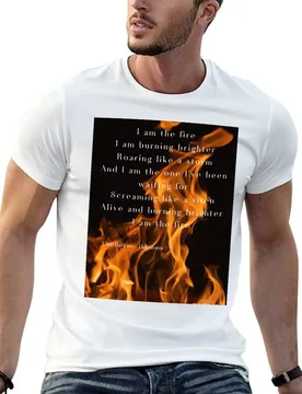 I Am the Fire Lyrics - Halestorm T-Shirt anime t shirts oversize man t shirt designer T-Shirt - Aliexpress - FashionsVida