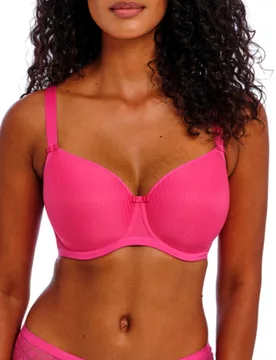 Womens Idol Moulded Balcony Bra - Pink Polyamide - Size 30e - Freya - FashionsVida