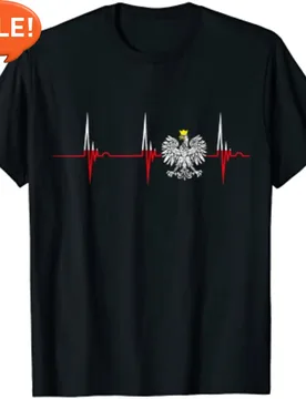 Polska Eagle Polish Heartbeat T-Shirt 100% Cotton O-Neck Short Sleeve Summer Casual Mens T-shirt Streetwear - Aliexpress - FashionsVida